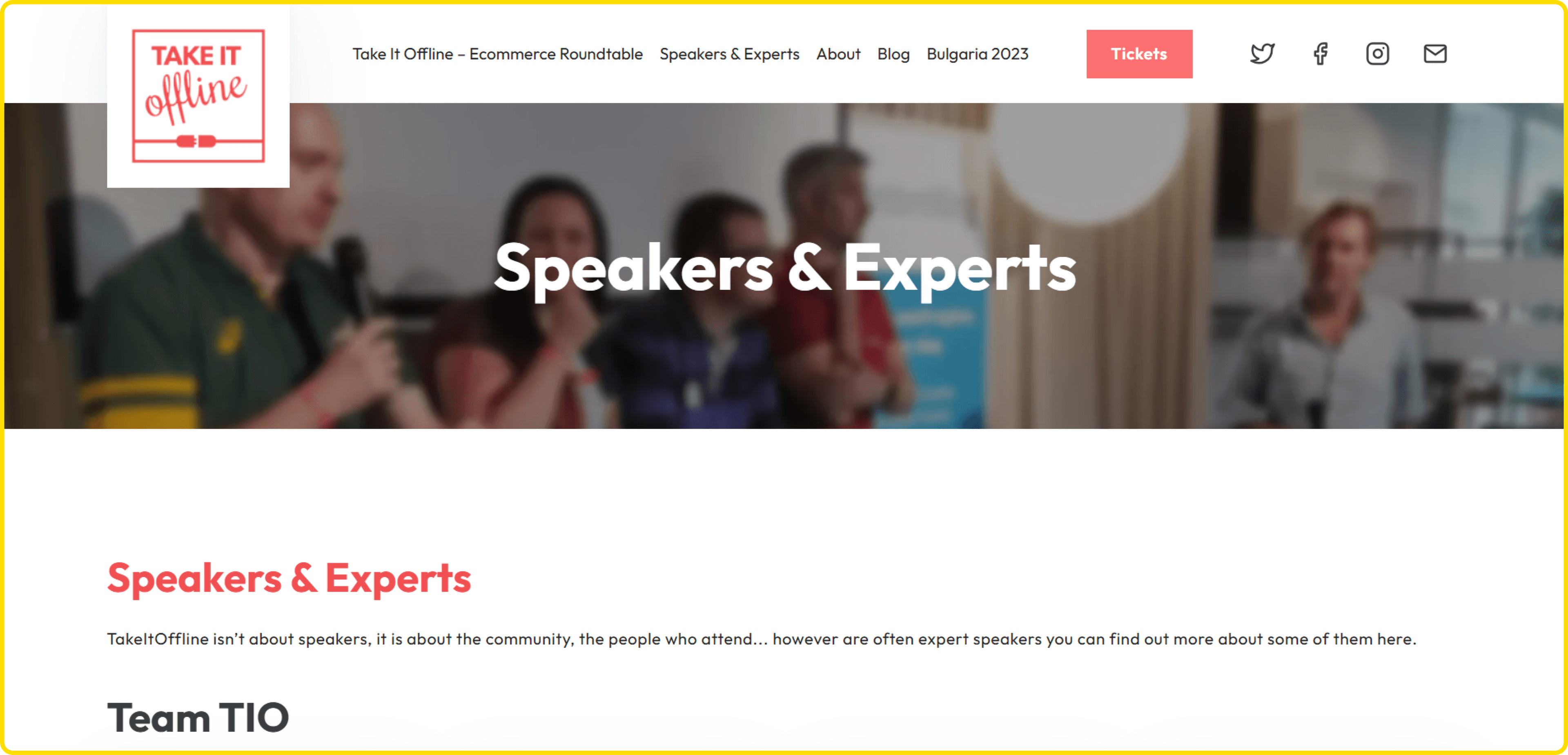 Improvement for Speaker Profiles for TIO Web Development | Lemon Hive Case Study